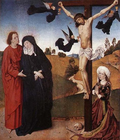 Christ on the Cross with Mary, John and Mary Magdalene, MASTER of the Life of the Virgin